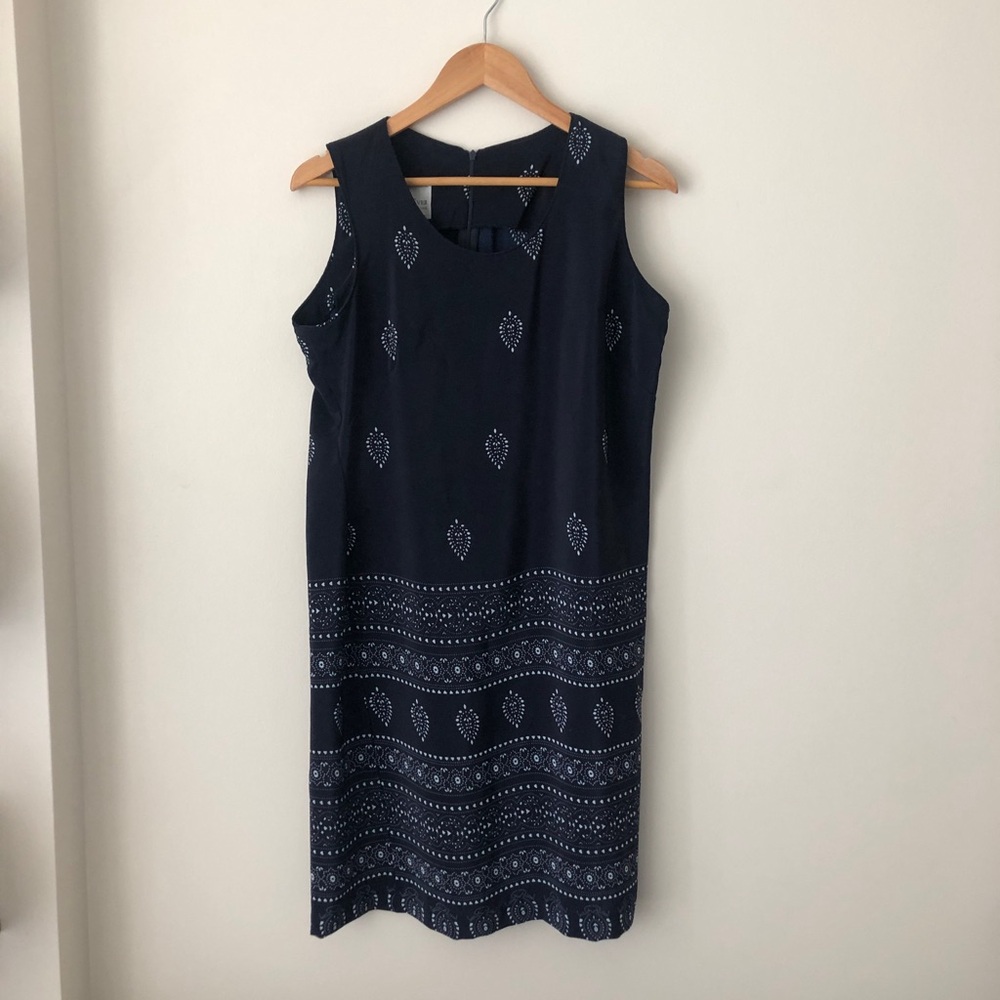 Vintage Navy Blue Sleeveless Dress Size 12